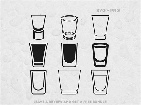 Shot Glass Svg Bundle Svg Files For Cricut Glass Clipart Shots Svg