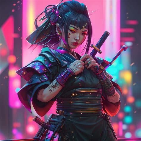 Cyberpunk Samurai Ai Generated Artwork Nightcafe Creator