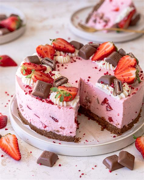 Erdbeer K Sekuchen Mit Schoko Keksboden Ohne Backen Emma S