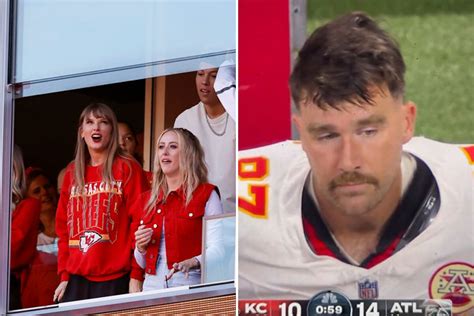 Travis Kelce Looks Miserable On Chiefs Bench After Taylor Swift Skipped ...