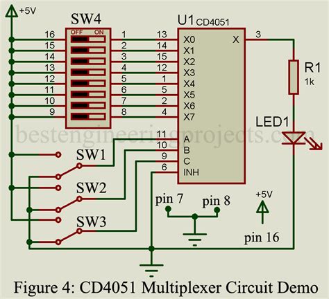 Multiplexer IC Interfacing | CD4051 - Engineering Projects