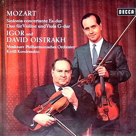 Mozart Igor Oistrakh David Oistrakh Kyril Kondrashin Moscow