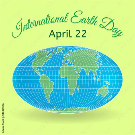 International Mother Earth Day theme. 3d globe or world map as a symbol ...