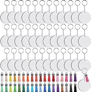 Duufin 144 Pieces Sublimation Keyring Blanks Set With 36 Pcs Heat