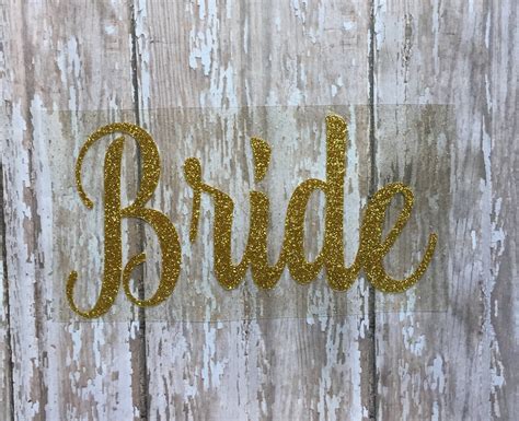 Bride Iron On Decal Wedding Party Iron On Decals Diy Wedding Day