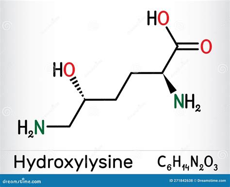 Hydroxylysine Hyl Molecule It Is Amino Acid Human Metabolite Stock