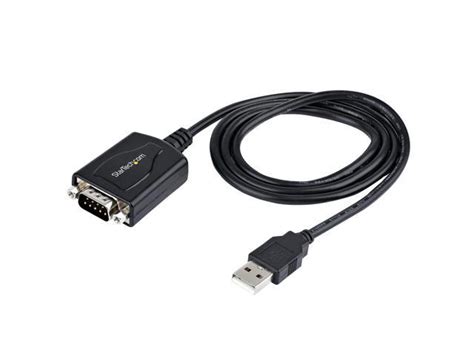 3ft 1m Usb To Serial Cable With Com Port Retention Db9 Male Rs232 To Usb