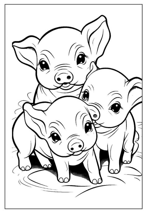 Desenhos de Porcos para Colorir e Imprimir - Tudo Para Colorir