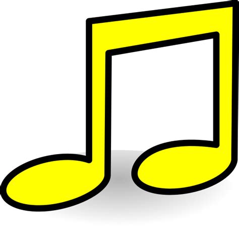 Musical Note Yellow Icon Clip Art at Clker.com - vector clip art online ...