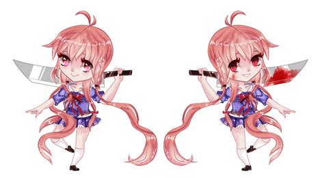 Yuno Gasai Mirai Nikki Chibi By Zainora On Deviantart