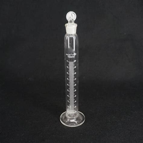 100ml 100cc Glass Measuring Cylinder Glass Stopper Graduated Lab Laboratory In Flask From