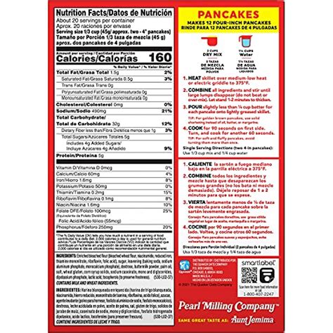 Pearl Milling Company Complete Pancake Mix Directions For 4 Pancakes