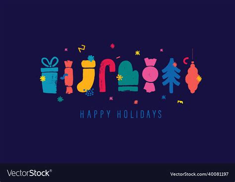 New year holiday greeting card banner packaging Vector Image