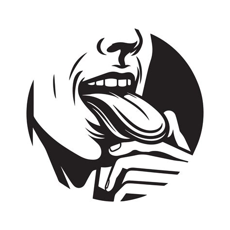 Ai Generated Tongue Out In A Licking Gesture Mouth Illustration In