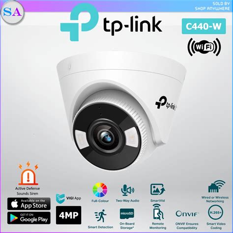 Tp Link Vigi C440 W 4mp Indoor Cctv Full Color Wireless Turret Wifi