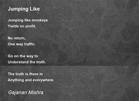 Jumping Like By Gajanan Mishra Jumping Like Poem