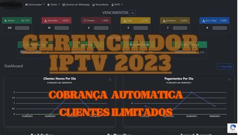 Gerenciador de clientes IPTV Cobranças e envio de Mensagens