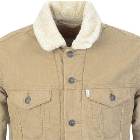 Levis Sherpa Corduroy Trucker Jacket In Beige Natural For Men Lyst