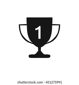 Trophy Minimalist Flat Logo Vector Illustration Stock Vector Royalty