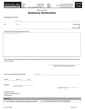 Fillable Online Fillable Online Deputation Request Form Douglas Shire