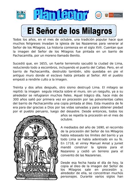 Señor DE LOS Milagros lenguaje Todos los años en el mes de octubre