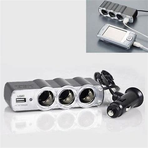 Adaptador Cargador Cigarrera Triple Usb Para Auto Cuotas Sin Inter S