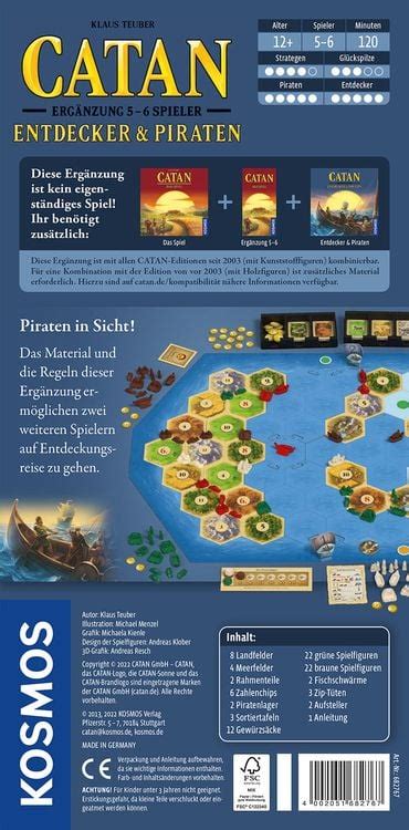 KOSMOS Catan Ergänzung 5 6 Spieler Entdecker Piraten kaufen