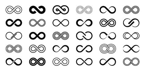 Premium Vector Infinity Symbols Set Of Infinity Icons Symbols Of Endless Unlimited Eternal