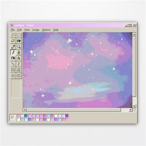 Starryskiesms Paint Microsoft Windows Vaporwave Etsy