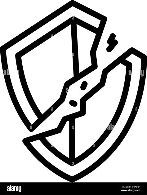 Broken Antivirus Icon Outline Broken Antivirus Vector Icon For Web