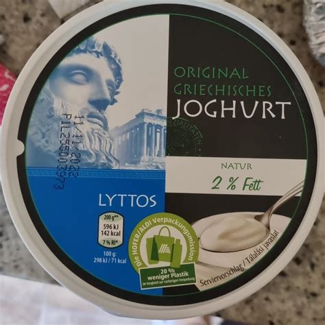 Original Griechisches Joghurt Natur 2 Fett Lyttos Kalorie KJ A