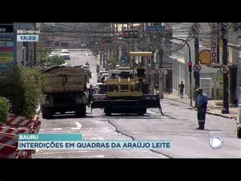Bauru: Interdições em quadras da Araújo Leite - YouTube