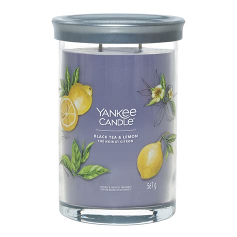 Yankee Candle Duftkerze Im Tumbler Glas Gro Black Tea Lemon