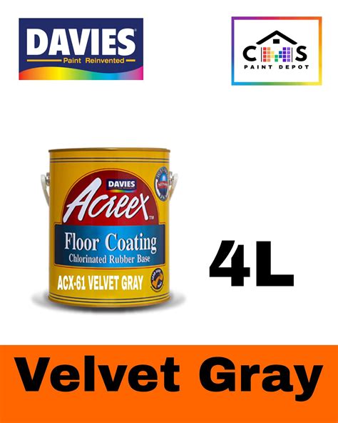 Davies Acreex Floor Coating Chlorinated Rubber Base Velvet Gray Lazada Ph