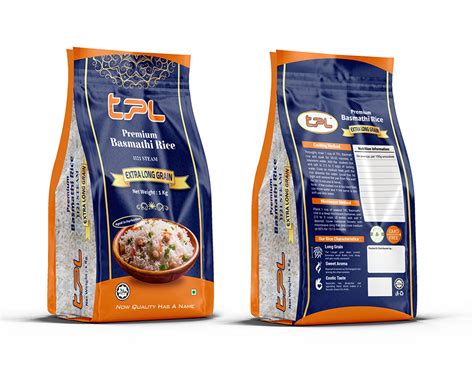 Tpl Basmati Rice Packaging Design Graphic Thanjavur