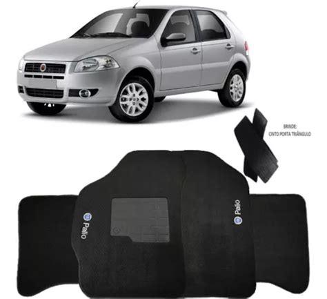 Kit Tapetes P S Carpete Preto Fiat Palio A Mercadolivre