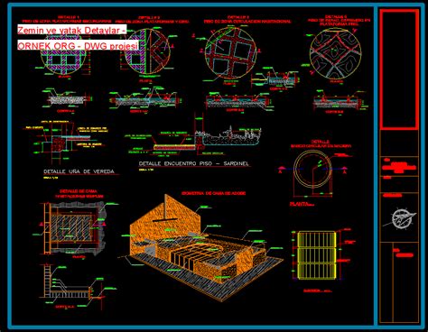 Zemin Ve Yatak Detaylar Dwg Projesi Autocad Projeler