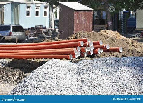 Stacked Pvc Pipe Stock Photo Cartoondealer