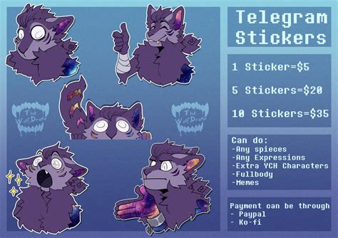 Telegram Stickers Commission !!CLOSED!! by TheWolfDrake on DeviantArt