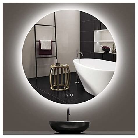 Keonjinn Led Backlit Mirror Round 32 Inch Bathroom Vanity Mirror Anti Fog Circle Wall Mounted