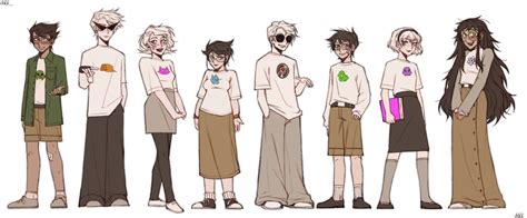 John Egbert Dave Strider Jade Harley Rose Lalonde Dirk