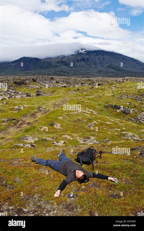 snaelfell mountain  landscape snaefellsnes peninsula iceland stock