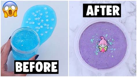 Extreme Slime Makeovers Fixing My Old Slimes Youtube