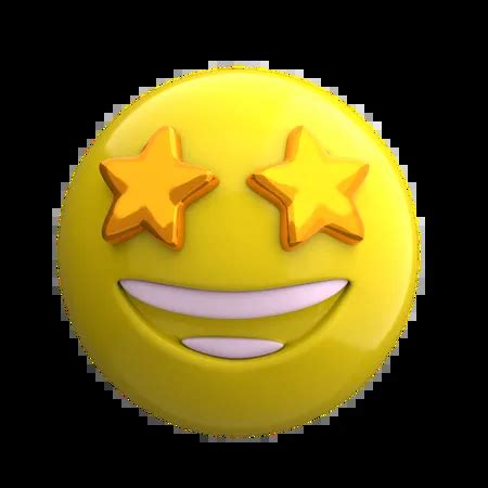 Star Struck Emoji Emoji 3D Icon download in PNG, OBJ or Blend format