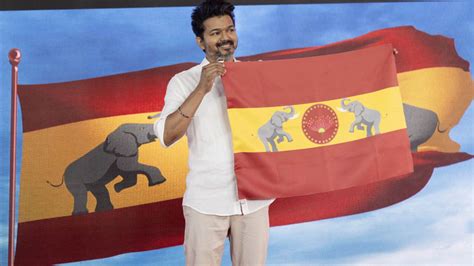 Tamil Superstar Turned Politician Vijay Unveils Party Flag