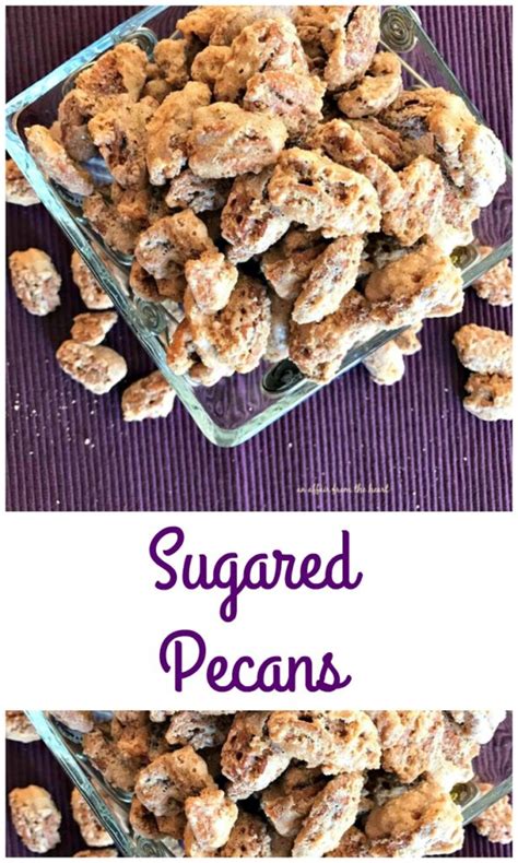 Sugared Pecans Recipe - great for sncaking, holiday platters, and gifts!