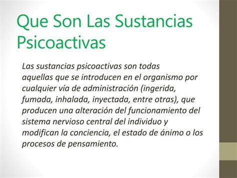 Sustancias Psicoactivas Ppt