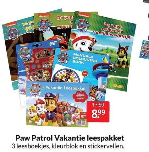 Paw Patrol Vakantie Leespakket Promotie Bij Boekenvoordeel