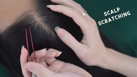 ASMR Relaxing Scalp Scratch Hair Play Hair Parting With Tweezers