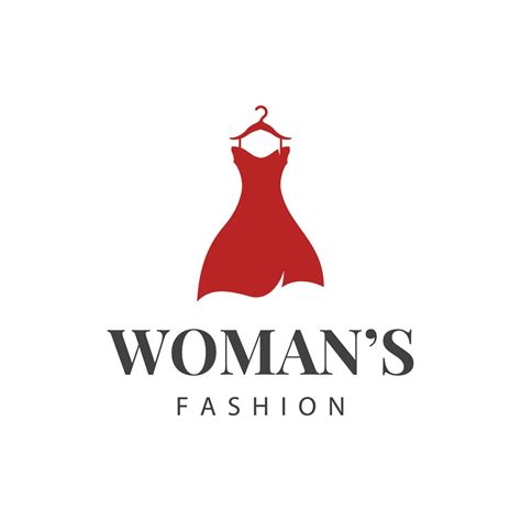 Women Fashion Logo Template With Clothes Hanger Luxury Clotheslogo